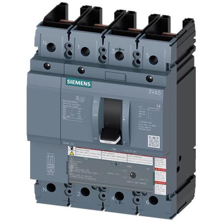 3VA5215-5GC41-0AA0 Siemens, SENTRON MCCB 4P 150A, Breaking Capacity 7 kA, Fixed Mount