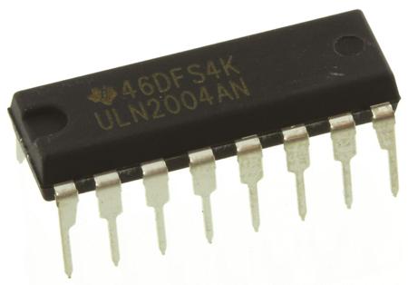 ULN2004AN Texas Instruments , 7-element NPN Darlington Transistor, 500 mA 50 V, 16-Pin PDIP