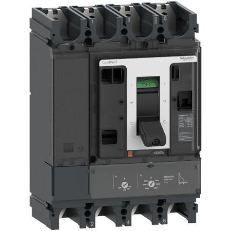 C63S4TM500D Schneider Electric, ComPacT MCCB 4P 500A, Fixed Mount