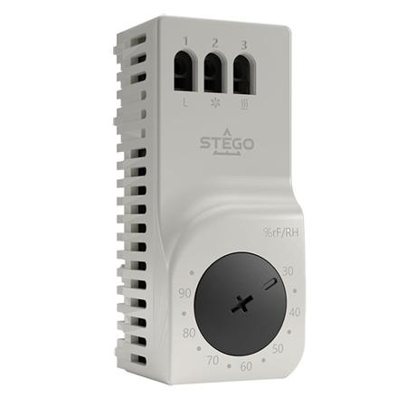 01250.0-00 STEGO Hygrostat, Adjustable, 30%RH, 250 V ac, DIN Rail