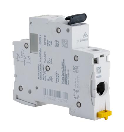 A9F54163 Schneider Electric Acti 9 iC60H MCB Mini Circuit Breaker 1P, 63 A, 10 KA, Curve C