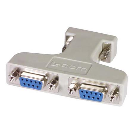 ADPT-DB9Y L-Com D Sub Adapter Male 9 Way D-Sub to Female 9 Way D-Sub