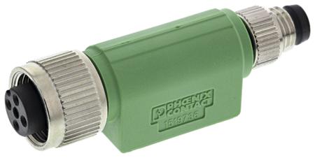 1519736 Phoenix Contact 4 Pole M8 Plug to 4 Pole M12 Socket Adapter