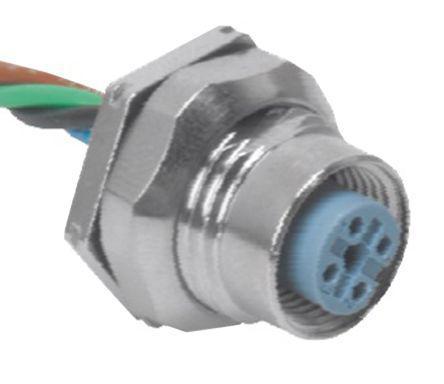 FKFDKW-4-5 Turck FKFDKW Series, 5 Pole PCB Mount Connector Plug, IP68, Female Contacts, Threaded Mating