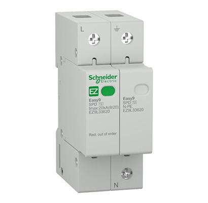 EZ9L33620 Schneider Electric, EZ9L Surge Suppressor Unit 230 V Maximum Voltage Rating 20kA Maximum Surge Current Surge Arrester