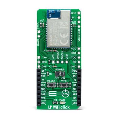 MIKROE-4836 MikroElektronika LP WiFi Click DA16200 Add On Board for mikroBUS socket 2.4GHz