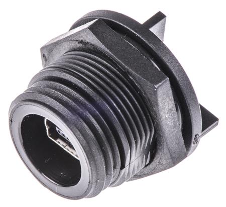 PX0447 Bulgin Straight, Through Hole, Socket Type B 2.0 IP68 USB Connector