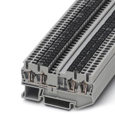 3031636 Phoenix Contact  ST 2.5-QUATTRO-U Series Grey, Single-Level, Spring Clamp Termination