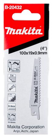 B-20432 Makita 100mm Cutting Length Bimetal, Reciprocating Saw Blade, 6 Teeth Per Inch, Pack of 5