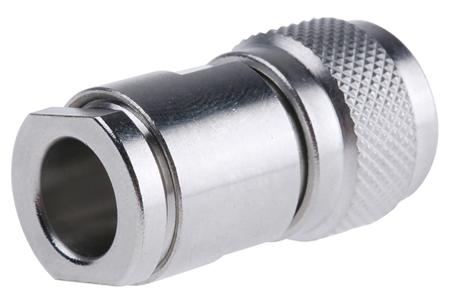 R162017000W Radiall 75Ω Straight Cable Mount N Type Connector, Plug, Clamp Termination, 0 → 1.5GHz, RG144, RG216