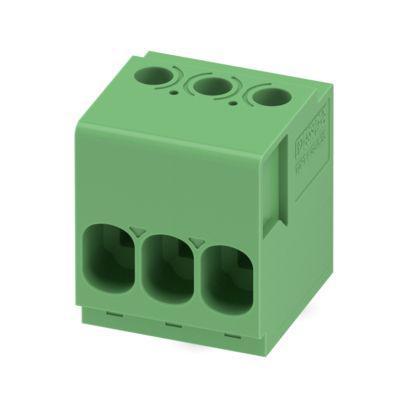 1017515 Phoenix Contact TDPT Series PCB Terminal Block, 3-Contact, 6.35mm Pitch, Wave Soldering, 1-Row, Screw Termination