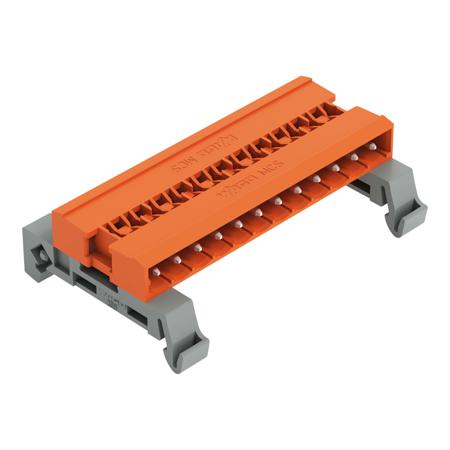232-542/007-000 WAGO, 5.08mm Pitch, 232, 12 Way, Horizontal, Pluggable Terminal Block, Pin Header, DIN Rail Mount, Wire Termination,