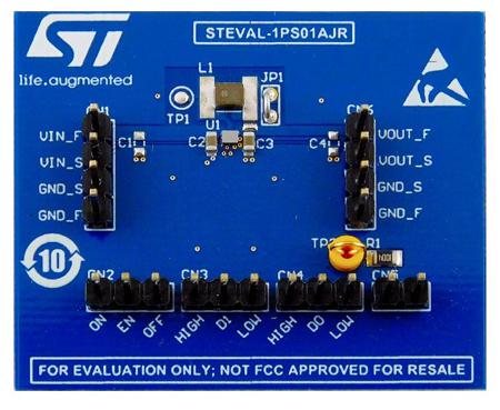 STEVAL-1PS01AJR STMicroelectronics ST1PS01AJR 400 mA Nano-Quiescent Synchronous Step-Down Converter Step Down Converter for ST1PS01