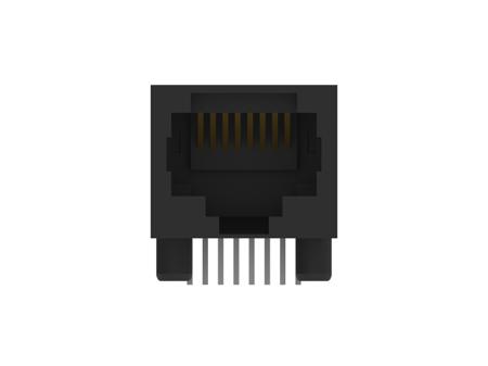 5555164-4 TE Connectivity 5555164 Series Female RJ45 Connector, Board Mount, Cat3 Right Angle 1 x 1 Port