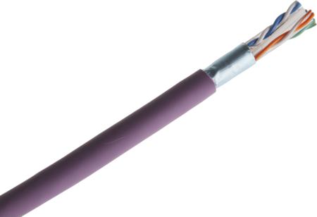 556-875 RS Pro Purple Cat6 Ethernet Cable F/UTP LSZH Sheath Low Smoke Zero Halogen (LSZH) 0.13 mm² 305m