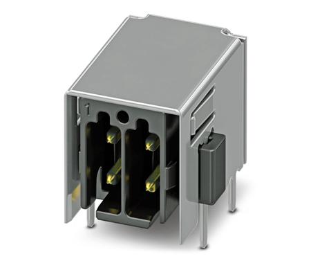 1097546 Phoenix Contact, 2.54mm Pitch, DMC, 4 Way, Right Angle, Pluggable Terminal Block, Header, Through Hole, Solder