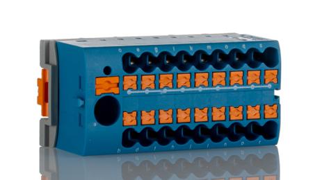 3273112 Phoenix Contact Distribution Block, 19 Way, 4mm², 24A, 690 V, Blue