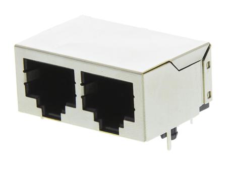 09455511122 HARTING RJ Industrial Series Female RJ45 Connector, Through Hole, Cat5 Right Angle 8C x 2 Ports -Way