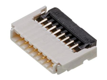 503480-0800 Molex, Easy On, 503480 0.5mm Pitch 8 Way Right Angle Male FPC Connector, Top and Bottom Contact