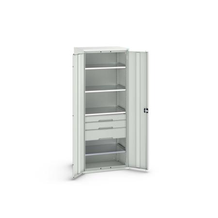 16926456.16 Bott 2 Door, 3 Drawer Sheet Steel Cupboard, 800 x 550 x 2000mm