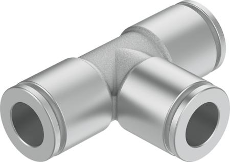NPQH-T-Q12-E-P10 Festo Pneumatic Tee Tube-to-Tube Adapter, Push In 12 mm x Push In 12 mm x Push In 12 mm