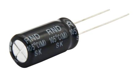 RND-150KSK063M101G13S RND 100μF Electrolytic Aluminium Capacitor 63V dc, Through Hole - RND 150KSK063M101G13S