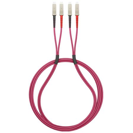 JSCSC2DOM4 CAE Multimedia Connect Duplex Duplex OM4 Fibre Optic Cable Assembly, 50μm, Yellow, 1m