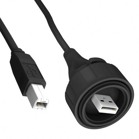 PX0840/A/3M00 Bulgin USB 2.0, Male USB A to Male USB B, 3m