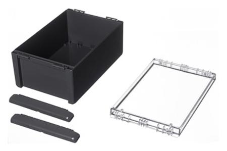 96026364-B-261712-PC-V0-G-7024 Bopla Bocube Series Graphite Grey Polycarbonate V0 Enclosure, IP66, IP68, IK07, Transparent Lid, 271 x 170 x 120mm
