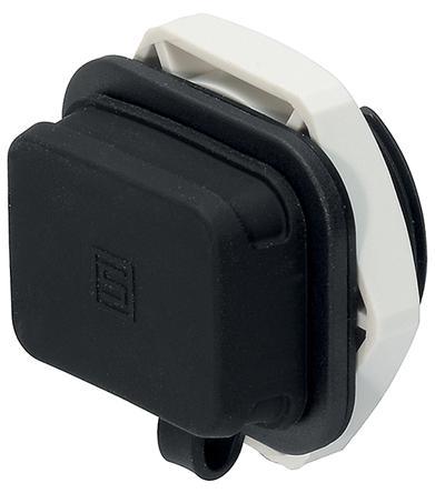 4312-0002 Schurter S16 Panel Mount IEC Plug Male, 10 (IEC) A, 15 (UL/CSA) A, 250 V ac