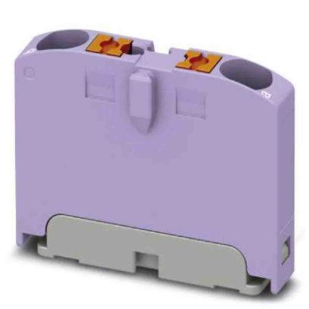 1028075 Phoenix Contact Distribution Block, 2 Way, 4mm², 24A, 690 V, Violet