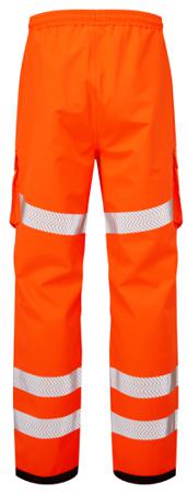 LFE907S-S PULSAR LFE907 Orange Hi-Vis, Waterproof, Windproof Hi Vis Trousers, 30 → 33in Waist Size