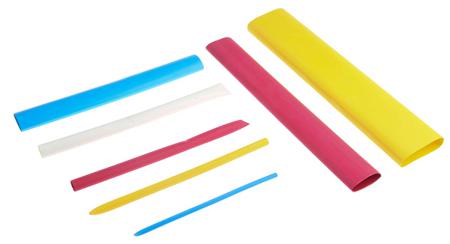 417-9087 RS Pro Blue, Red, White, Yellow 3:1, Heat Shrink Tubing Kit 3mm Sleeve Dia. x Assorted Length Length