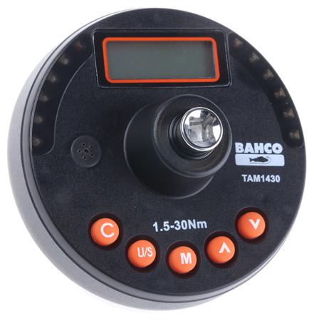 TAM1430 Bahco , Square: 1/4 in Digital Torque Analyser, 1.5 → 30 Nm, 13 → 266 lbf in