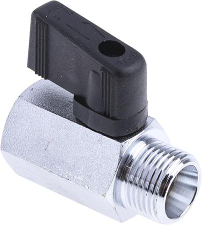 486-366 RS PRO Chrome Plated Brass Hydraulic Ball Valve G 3/8