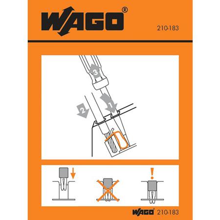 210-183 WAGO Pre-Printed Label-For Front-Entry Rail-Mounted Terminal Blocks-