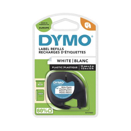 S0721660 Dymo Black on White Label Printer Tape, 4 m Length, 12 mm Width