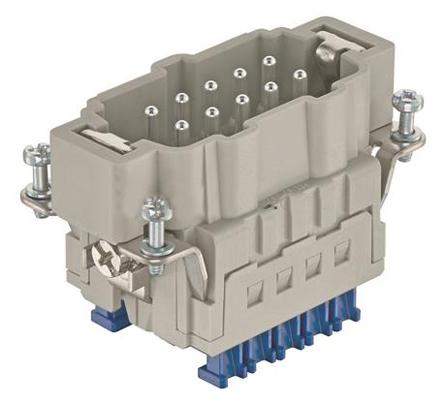 09330102648 HARTING Heavy Duty Power Connector Insert, 16A, Male, Han ES Press Series, 10 Contacts