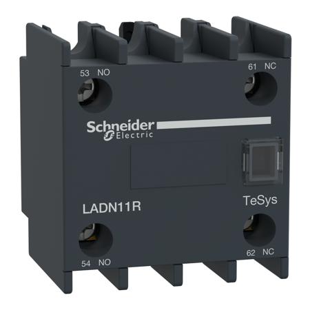 LADN11R Auxiliary Contact Block, 2 Contact, NO/NC, Screw Mount, TeSys Deca LADN