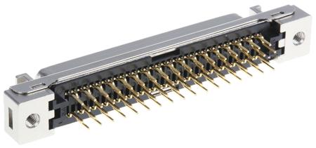 10268-6212PC 3M, 102 Female 68 Pin Straight Through Hole PCB D-sub Connector 1.27mm Pitch, Solder, Quick Latch