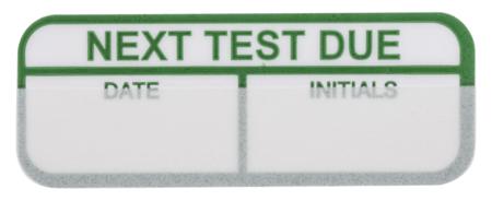 758-7908 RS PRO Adhesive Pre-Printed Adhesive Label-Next Test Due-. Quantity: 120