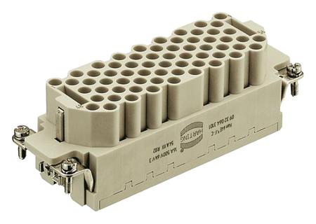 09322643101 HARTING Heavy Duty Power Connector Insert, 16A, Female, Han EEE HMC Series, 64 Contacts