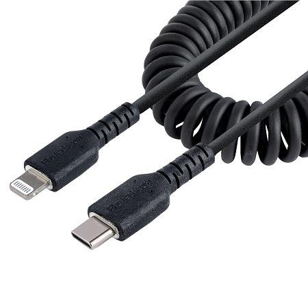RUSB2CLT1MBC StarTech.com USB 2.0, Male USB C to Male Lightning, 480Mbps, 1m