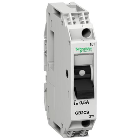 GB2CS05 Schneider Electric Tesys Circuit Breaker - GB2C  Single Pole 250V ac Voltage Rating Clip-On, 500mA Current Rating