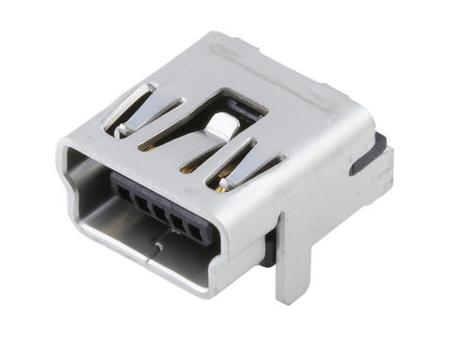 54819-0519 Molex Right Angle, Through Hole, Socket- Single Port Type Mini 2.0 USB Connector