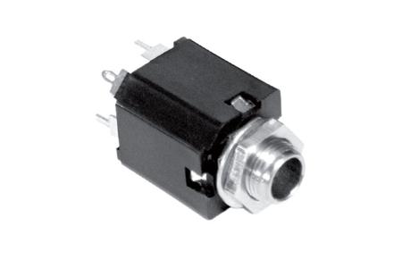 ACJS-MN-3S Amphenol Industrial Jack Connector 1/4 in PCB Phone Jack Socket 10A
