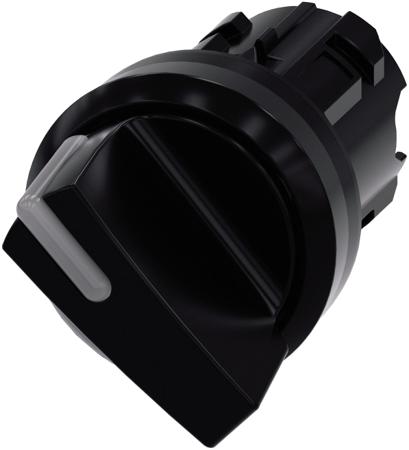 3SU1002-2BF10-0AA0 Siemens SIRIUS ACT 3SU10 Series 2 Position Selector Switch Head, 22mm Cutout, Black Handle
