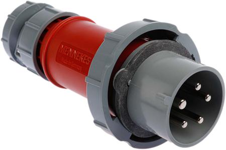 3853RS MENNEKES, PowerTOP IP67 Red Cable Mount 3P + N + E Industrial Power Plug, Rated At 32A, 400 V