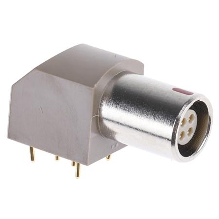 EPG.0B.304.HLN LEMO Circular Connector, 4 Contacts, Panel, 11.7 mm Connector, Socket, Female, IP50, 0B Series