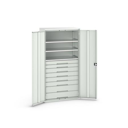 16926577-16 Bott 2 Door, 8 Drawer Sheet Steel Cupboard, 1050 x 550 x 2000mm